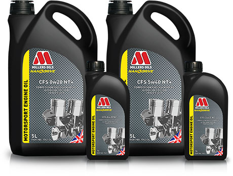Four bottles of Millers Oils engine oil