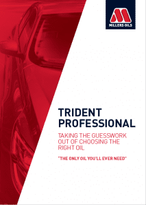 Trident professional engine oil brochure cover
