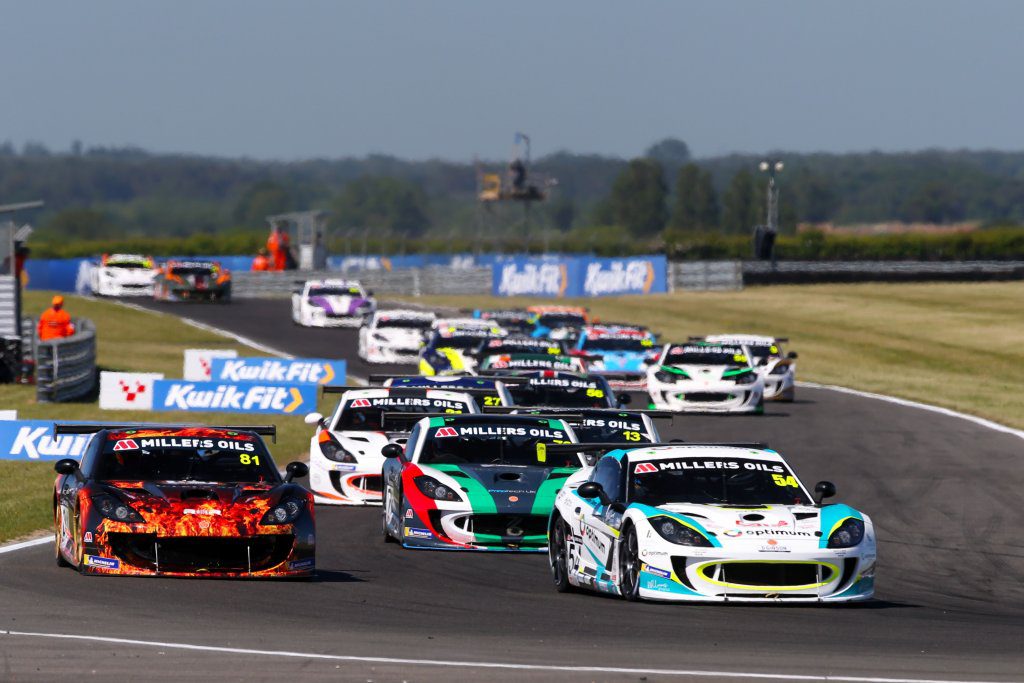 Millers Oils Ginetta racing cars on the track