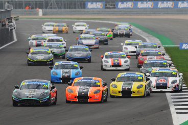 Millers Oils Ginetta racing cars on the track