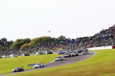 Millers Oils Ginetta racing cars on the track