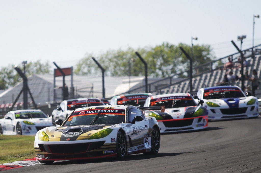 Millers Oils Ginetta racing cars on the track