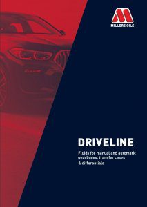 Millers Oils driveline brochure cover