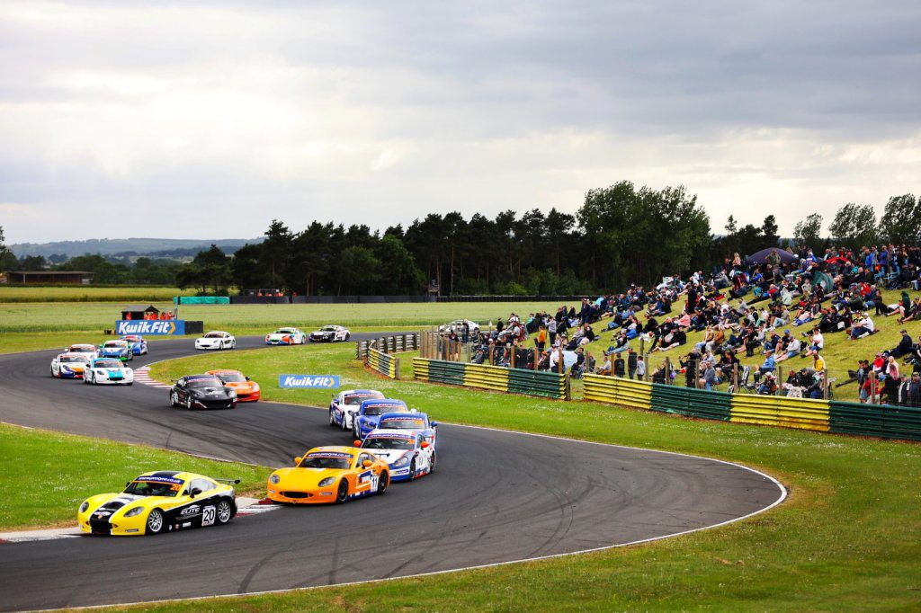Millers Oils Ginetta racing cars on the track